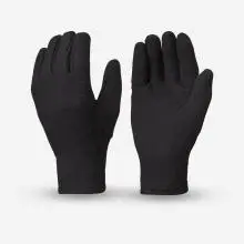 Handschuhe Kinder 4–14 Jahre Fleece - Hike100 schwarz