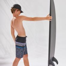 Boardshorts Jungen 900 schwarz