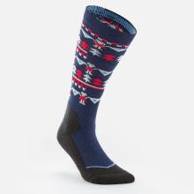 Skisocken Snowboardsocken Kinder - 500 blau mit Motiv