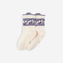 Turnsocken Kinder rutschfest atmungsaktiv - 600 beige mit Mustern