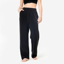 Yogahose Damen stretch - schwarz