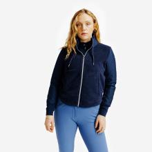 Sweatshirtjacke 500 Warm Damen dunkelblau