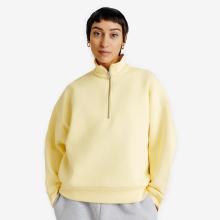 Sweatshirt Damen Reißverschluss am Kragen - Elementals hellgelb