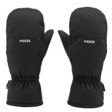 Skihandschuhe Fäustlinge Kinder warm wasserdicht - 100 schwarz