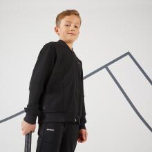 Tennisjacke Kinder TJK500 schwarz