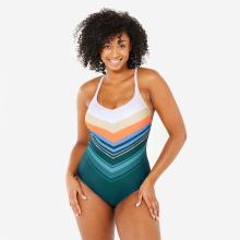 Badeanzug Einteiler Damen - Lila blau