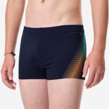 Badehose Boxer Jungen - Fiti Matrix blau/orange