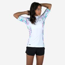 UV-Shirt kurzarm Kinder 500 Palm weiß