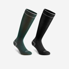 Reitsocken Damen/Herren extradünn 2er-Set grün