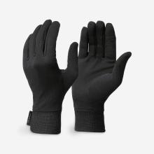 Unterziehhandschuhe Damen/Herren Seide Trekking - MT500 schwarz