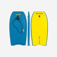 Bodyboard Kinder mit Handgelenk-Leash 100 36'' blau/gelb