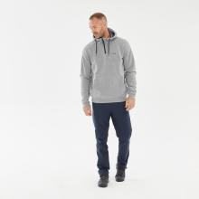 Sweatshirt Herren Wandern mit Kapuze und kurzem Reißverschluss- NH150 grau