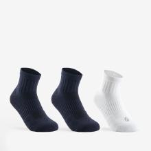 Kinder Tennissocken Mid 3er Pack - RS500 weiß/marineblau