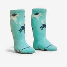 Reitsocken 500 Baby türkis/grün mit Motiven
