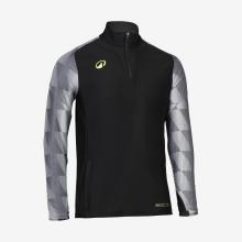 Damen/Herren Fußball Sweatshirt 1/2 Zip - VIRALTO Dop schwarz/grau