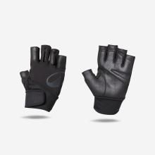 Handschuhe Krafttraining Grip stützend - schwarz