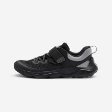 Fitnessschuhe Sneaker Klett elastische Schnürsenkel - Playful Fast schwarz/grau