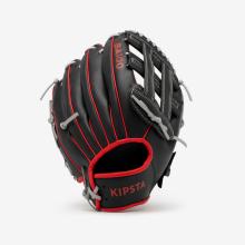 Damen/Herren Baseball Handschuh Rechtswerfer - BA100 schwarz/rot