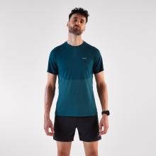 Laufshirt kurzarm Herren Komfort nahtlos - blaugrün