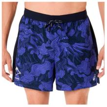 Asics - Fujitrail All Over Print 5'' Short - Laufshorts Gr S blau
