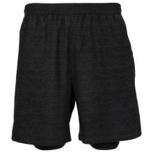 ENDURANCE - Vanclause Melange 2-In-1 Shorts - Laufshorts Gr S schwarz