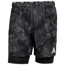 adidas - Adi365 Spray Dye 2in1 Shorts - Laufshorts Gr S schwarz/grau