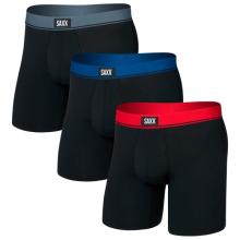 Saxx - Essential Cotton Boxer Brief Fly 3-Pack - Alltagsunterwäsche Gr XXL schwarz