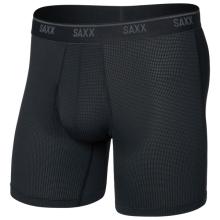 Saxx - Quest Quick-Dry Mesh Boxer Brief Fly - Kunstfaserunterwäsche Gr M schwarz