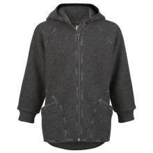 Engel - Baby-Jacke mit Kapuze und Reißverschluß - Wolljacke Gr 74/80 grau