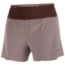 Salomon - Women's Sense Aero 2In1 Trail 4 - Laufshorts Gr XS braun