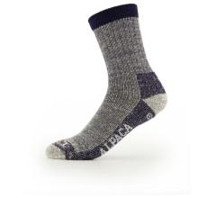 Alpacasocks&Co - Merino Hiking - Wandersocken Gr 36-39 grau/weiß