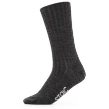 Stoic - Merino Basic Rib Socks Heritage - Multifunktionssocken Gr 42-44 schwarz/grau