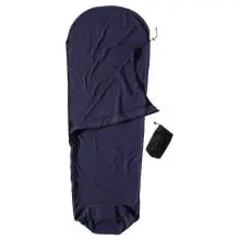 Cocoon - Micro-Fleece MummyLiner - Reiseschlafsack Gr 220 x 80/60 cm schwarz/blau/lila