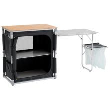 Outwell - Padres Storage Unit with Side Table - Campingschrank Gr 210,5/149,5 x 45/45,5 x 82/70 grau