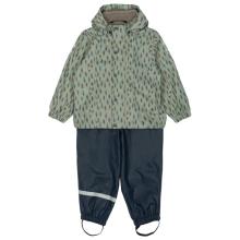 Mikk-Line - Kid's PU Rain Set with Fleece Suspension 104 - Regenset Gr 74 bunt
