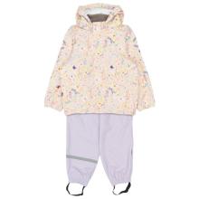 Mikk-Line - Kid's PU Rain Set AOP with Suspenders 104 - Overall Gr 80 weiß