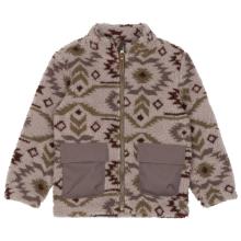 Mikk-Line - Kid's Teddy Mix Jacket AOP - Fleecejacke Gr 104 braun