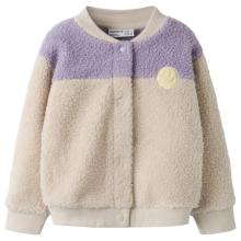 Name it - Kid's NMFBalissea L/S Nreg Teddy Card - Fleecejacke Gr 80 beige