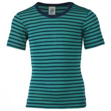 Engel - Kinder Unterhemd S/S - Merinounterwäsche Gr 104 türkis/blau
