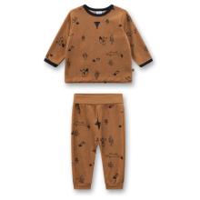 Sanetta - Kid's Pyjama Long AOP 22185 - Schlafanzug Gr 74 braun