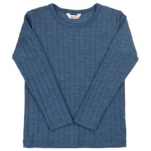 Joha - Kid's Blouse L/S Stripes - Merinolongsleeve Gr 90 blau