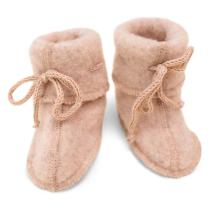 Engel - Baby-Schühchen mit Bändel - Hüttenschuhe Gr 62/68 beige