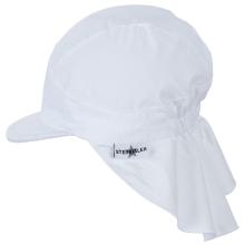 Sterntaler - Kid's Schirmmütze mit Nackenschutz Uni - Cap Gr 51 cm weiß/grau