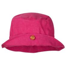 Pure Pure - Kid's Schlapphut Leinen mit Knopf - Hut Gr 47-49 cm - 47-49 cm rosa