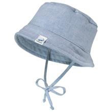 maximo - Kid's Baby Hütchen Futter Bindeband UV 15 - Hut Gr 45 cm grau
