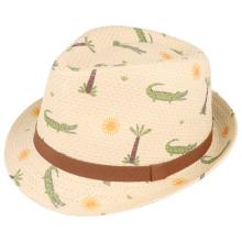 maximo - Boy's Trilby Alligator - Hut Gr 53 cm beige