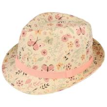 maximo - Girl's Trilby Schmetterling Futter - Hut Gr 49 cm beige