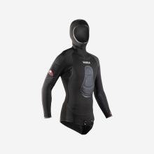Neoprenjacke Freitauchen Glattneopren SPF900 5 mm schwarz
