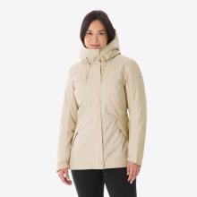 Regenjacke Damen warm bis -10 °C wasserdicht Wandern - NH500 beige