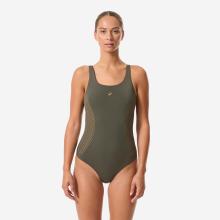 Badeanzug Damen Schwimmtraining – Kimy Cuti khaki/gold